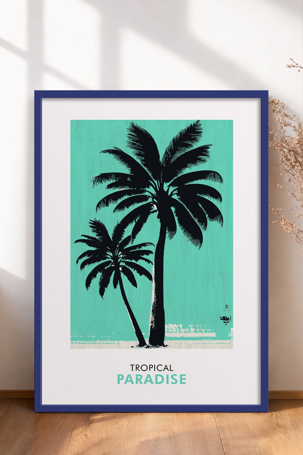 HOMEPACK Ahşap Çerçeveli Tablo Çerçeveli Poster Sanatsal Modern Duvar Dekoru FLOWER-243