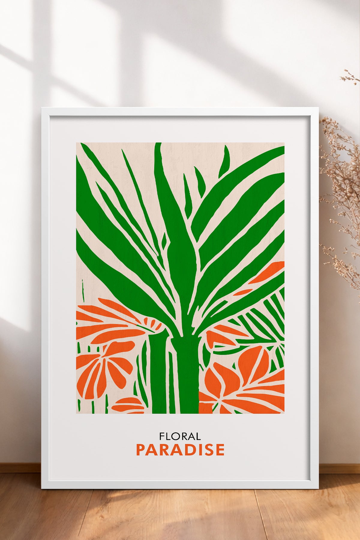 HOMEPACK Ahşap Çerçeveli Tablo Çerçeveli Poster Sanatsal Modern Duvar Dekoru FLOWER-248