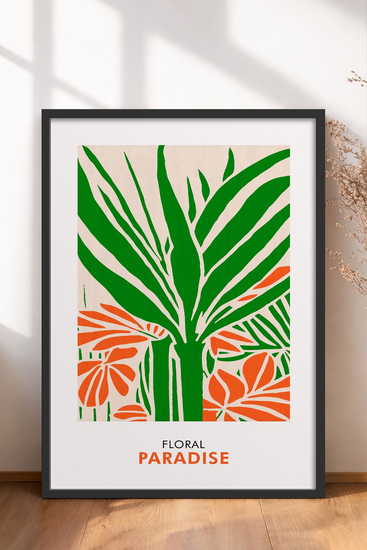 HOMEPACK Ahşap Çerçeveli Tablo Çerçeveli Poster Sanatsal Modern Duvar Dekoru FLOWER-248