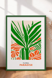 HOMEPACK Ahşap Çerçeveli Tablo Çerçeveli Poster Sanatsal Modern Duvar Dekoru FLOWER-248