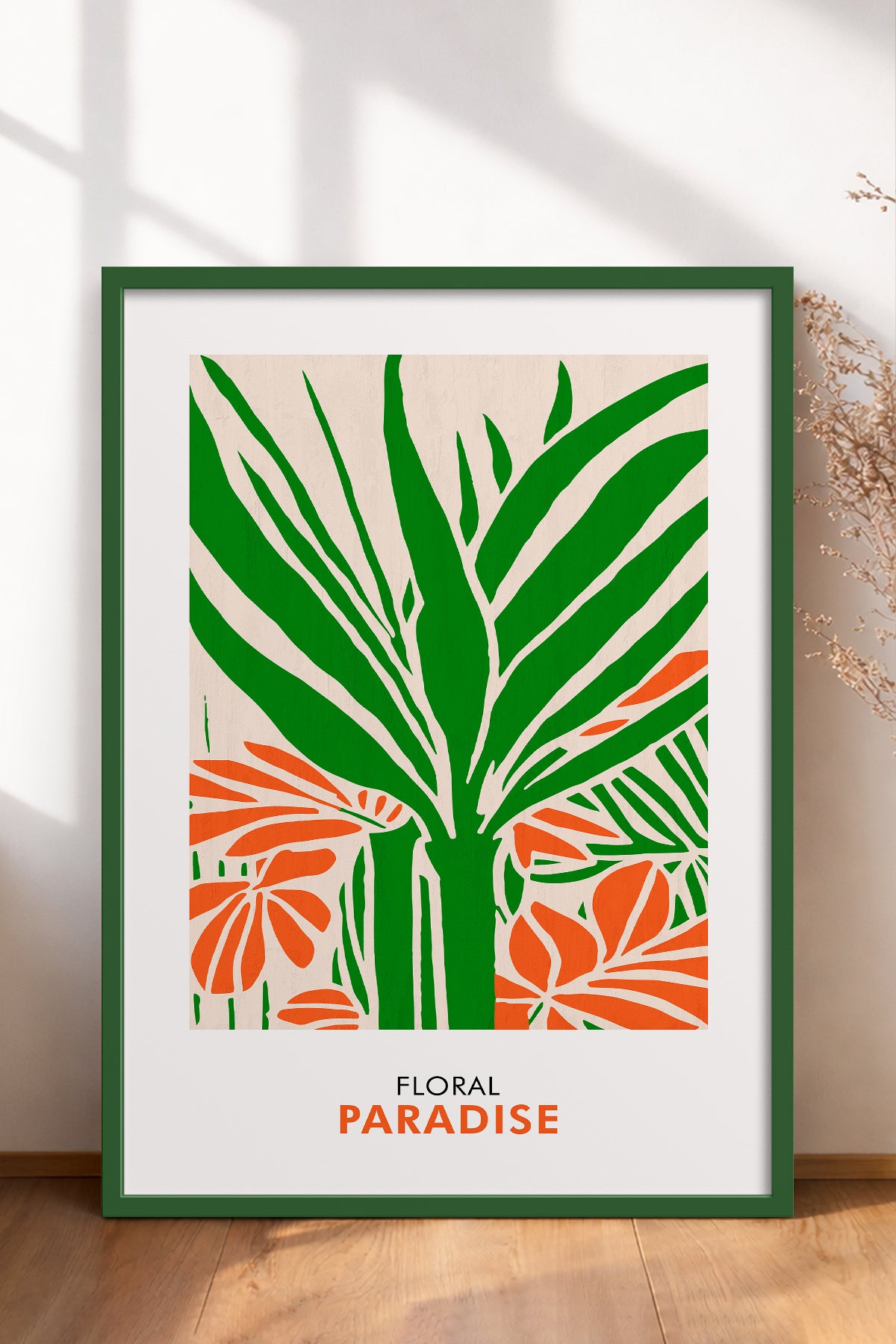 HOMEPACK Ahşap Çerçeveli Tablo Çerçeveli Poster Sanatsal Modern Duvar Dekoru FLOWER-248