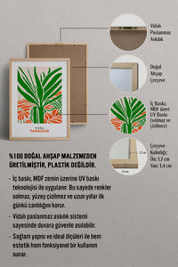 HOMEPACK Ahşap Çerçeveli Tablo Çerçeveli Poster Sanatsal Modern Duvar Dekoru FLOWER-248