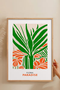 HOMEPACK Ahşap Çerçeveli Tablo Çerçeveli Poster Sanatsal Modern Duvar Dekoru FLOWER-248