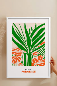 HOMEPACK Ahşap Çerçeveli Tablo Çerçeveli Poster Sanatsal Modern Duvar Dekoru FLOWER-248