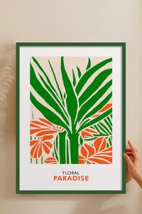 HOMEPACK Ahşap Çerçeveli Tablo Çerçeveli Poster Sanatsal Modern Duvar Dekoru FLOWER-248