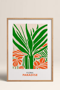 HOMEPACK Ahşap Çerçeveli Tablo Çerçeveli Poster Sanatsal Modern Duvar Dekoru FLOWER-248