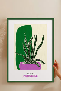 HOMEPACK Ahşap Çerçeveli Tablo Çerçeveli Poster Sanatsal Modern Duvar Dekoru FLOWER-249