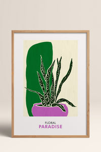 HOMEPACK Ahşap Çerçeveli Tablo Çerçeveli Poster Sanatsal Modern Duvar Dekoru FLOWER-249