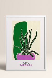 HOMEPACK Ahşap Çerçeveli Tablo Çerçeveli Poster Sanatsal Modern Duvar Dekoru FLOWER-249