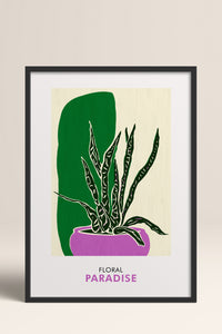 HOMEPACK Ahşap Çerçeveli Tablo Çerçeveli Poster Sanatsal Modern Duvar Dekoru FLOWER-249