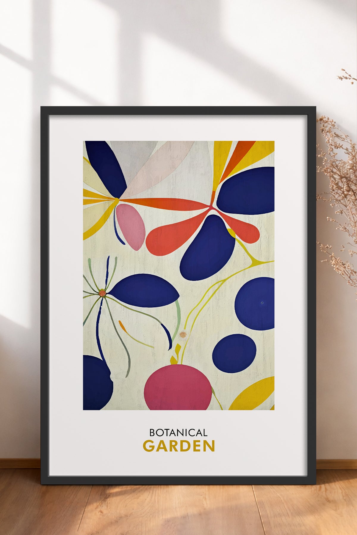HOMEPACK Ahşap Çerçeveli Tablo Çerçeveli Poster Sanatsal Modern Duvar Dekoru FLOWER-251