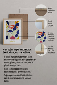 HOMEPACK Ahşap Çerçeveli Tablo Çerçeveli Poster Sanatsal Modern Duvar Dekoru FLOWER-251
