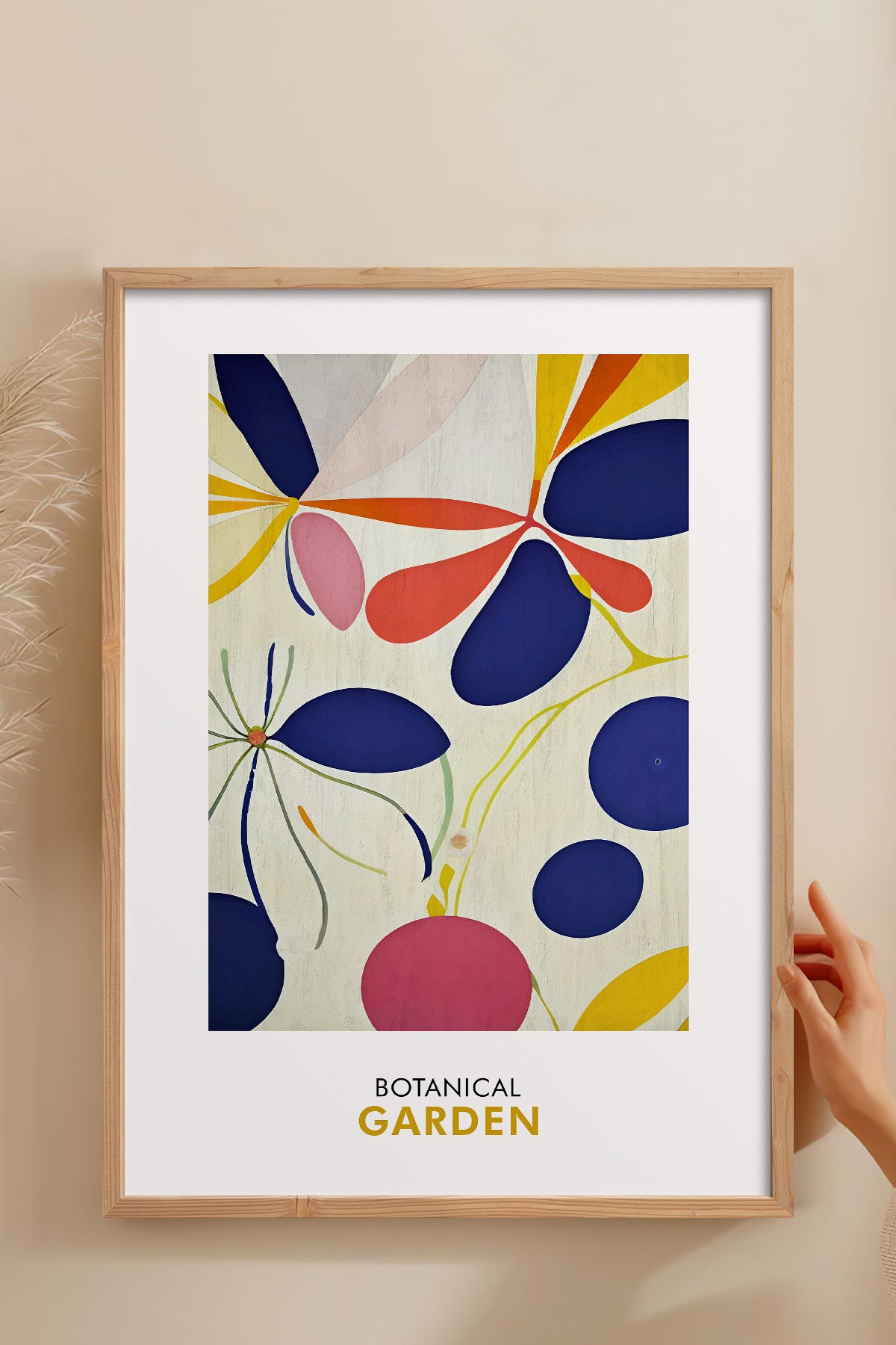 HOMEPACK Ahşap Çerçeveli Tablo Çerçeveli Poster Sanatsal Modern Duvar Dekoru FLOWER-251