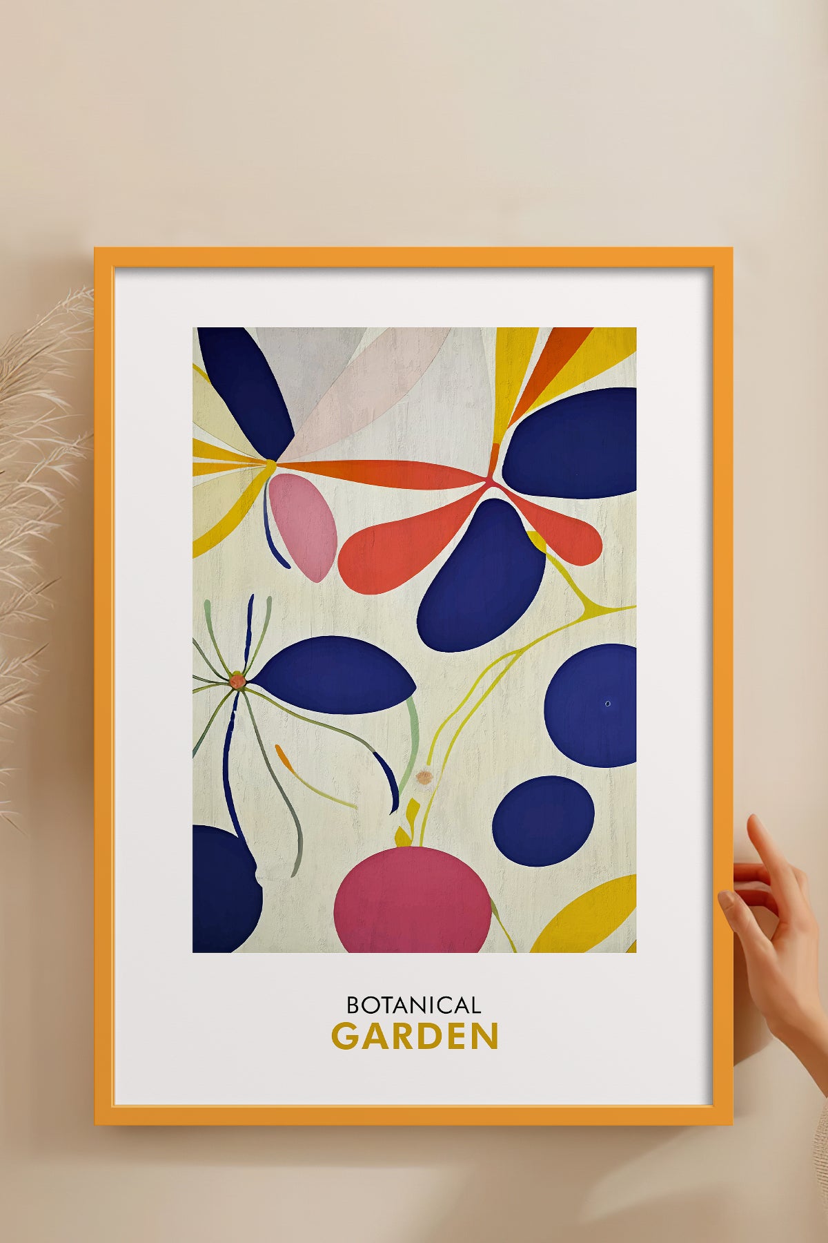 HOMEPACK Ahşap Çerçeveli Tablo Çerçeveli Poster Sanatsal Modern Duvar Dekoru FLOWER-251