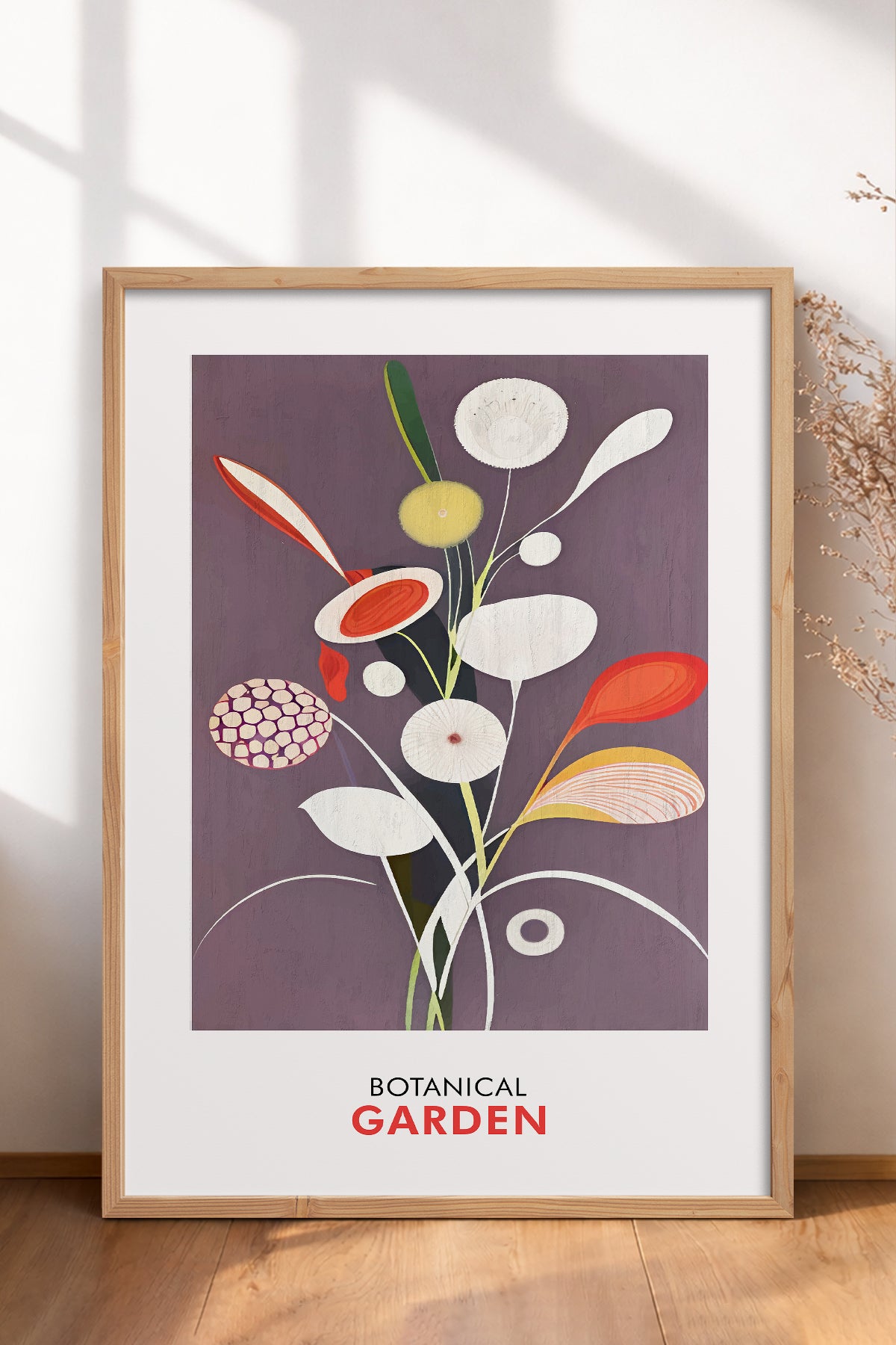 HOMEPACK Ahşap Çerçeveli Tablo Çerçeveli Poster Sanatsal Modern Duvar Dekoru FLOWER-253