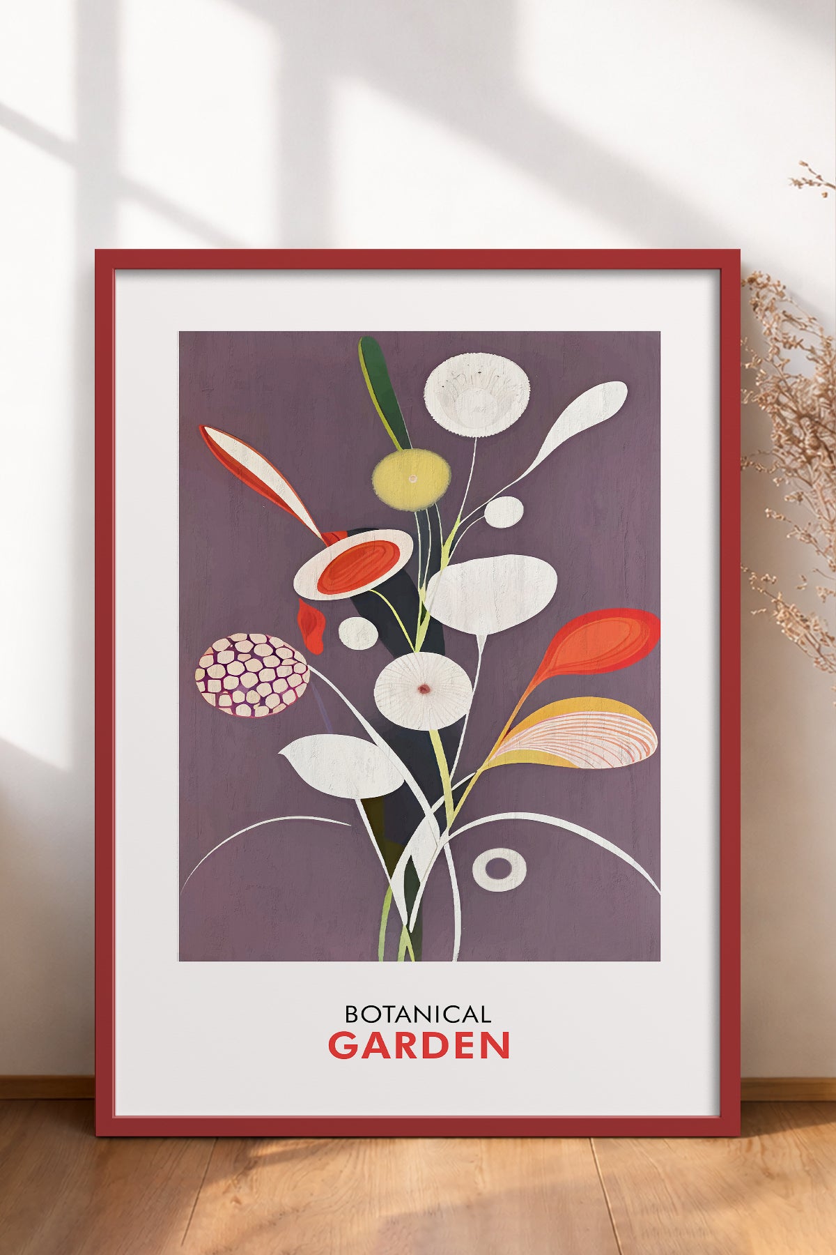 HOMEPACK Ahşap Çerçeveli Tablo Çerçeveli Poster Sanatsal Modern Duvar Dekoru FLOWER-253