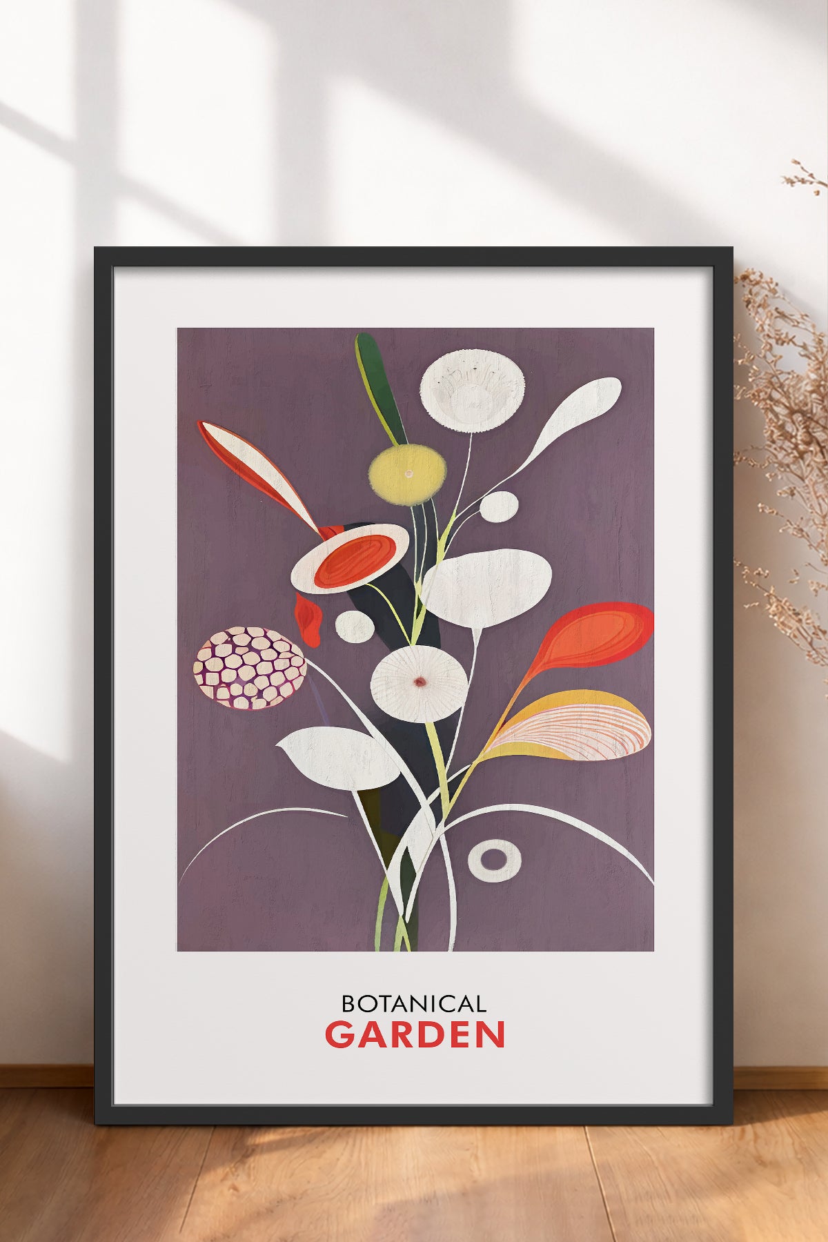HOMEPACK Ahşap Çerçeveli Tablo Çerçeveli Poster Sanatsal Modern Duvar Dekoru FLOWER-253