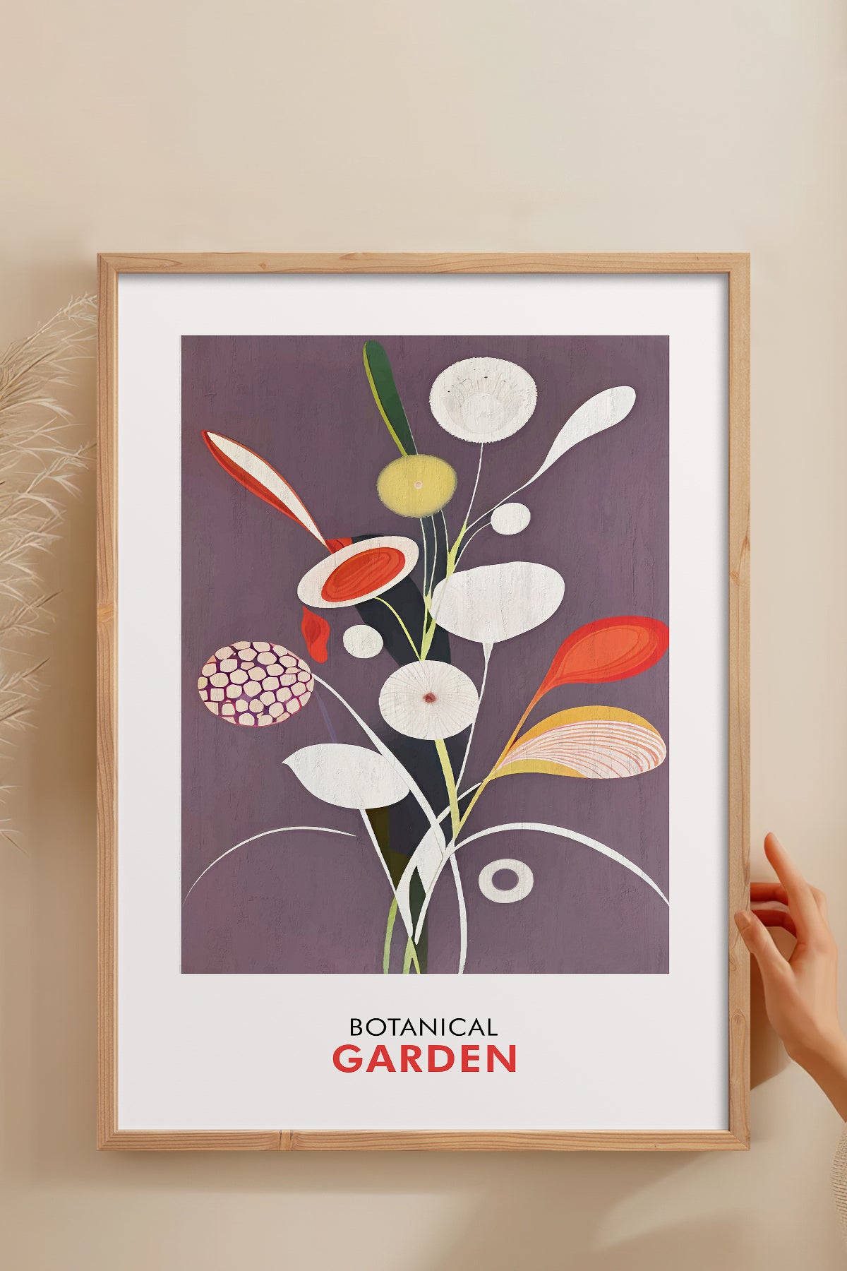 HOMEPACK Ahşap Çerçeveli Tablo Çerçeveli Poster Sanatsal Modern Duvar Dekoru FLOWER-253
