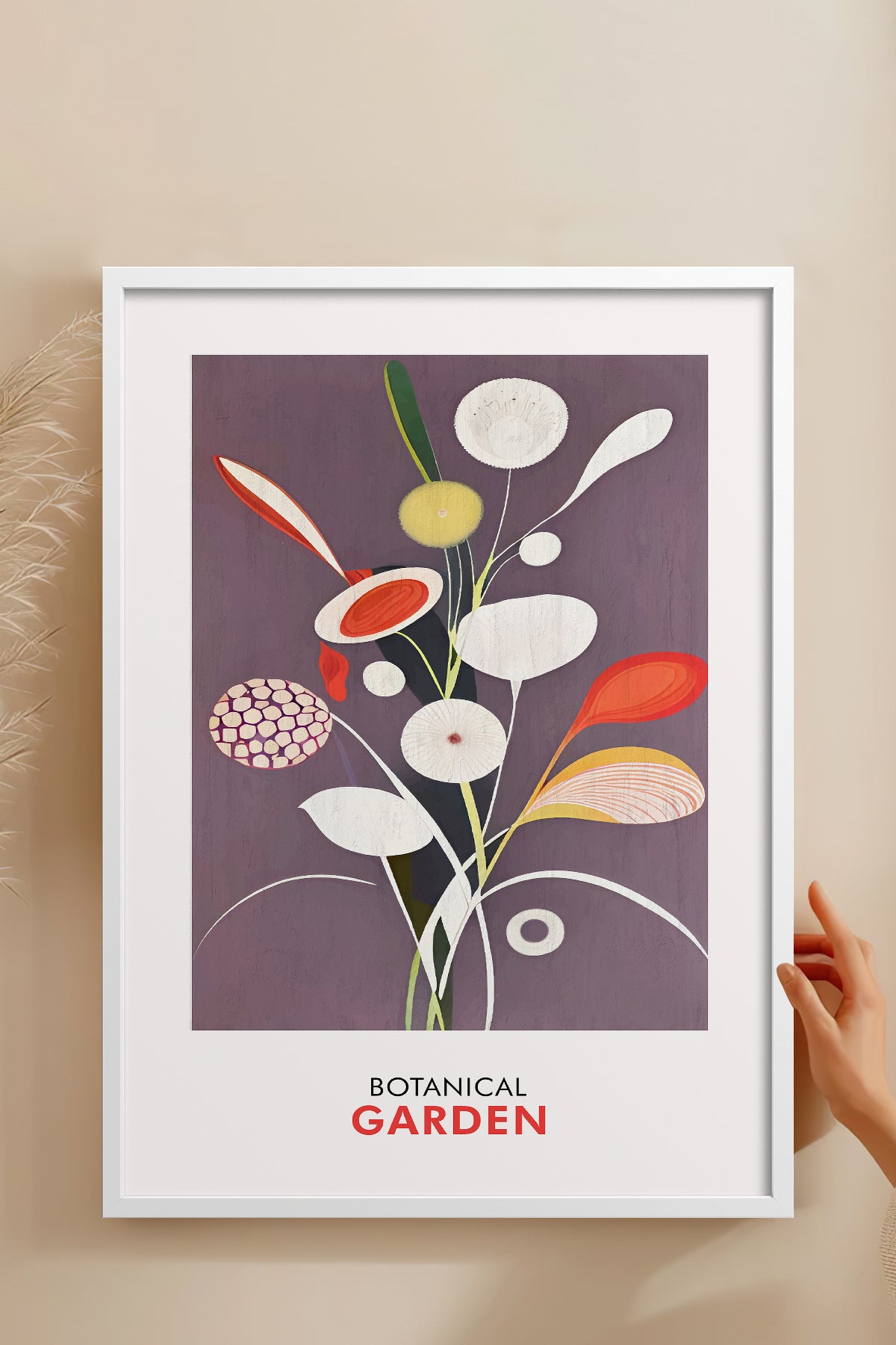 HOMEPACK Ahşap Çerçeveli Tablo Çerçeveli Poster Sanatsal Modern Duvar Dekoru FLOWER-253