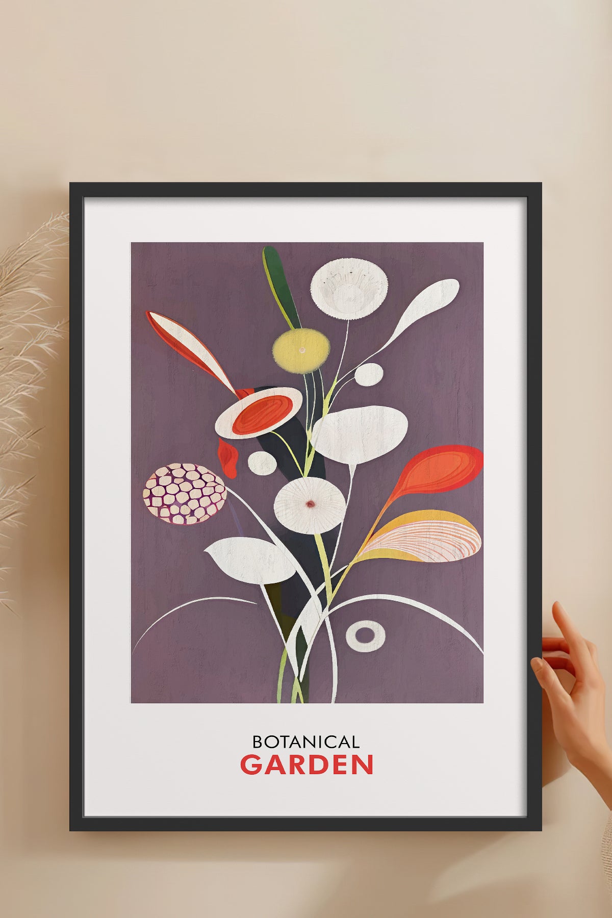 HOMEPACK Ahşap Çerçeveli Tablo Çerçeveli Poster Sanatsal Modern Duvar Dekoru FLOWER-253