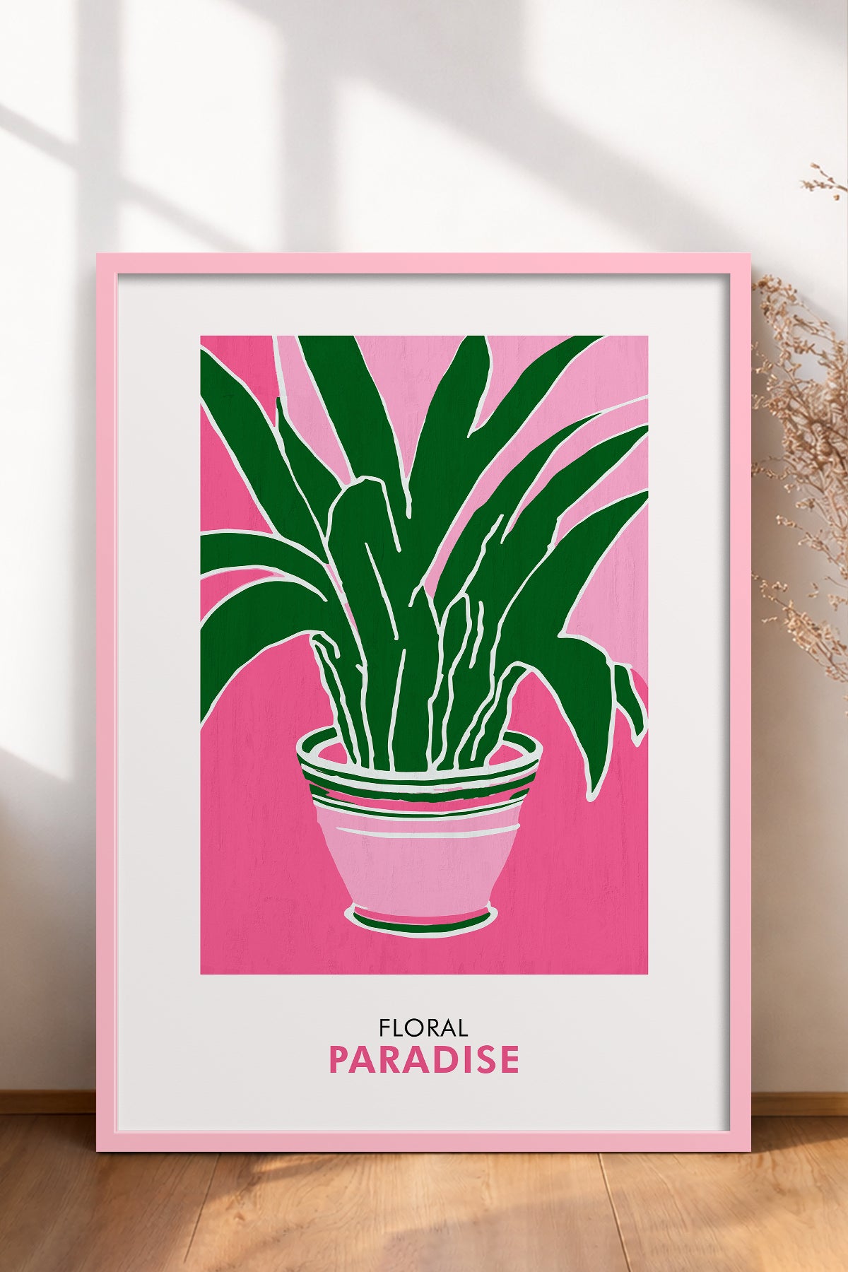 HOMEPACK Ahşap Çerçeveli Tablo Çerçeveli Poster Sanatsal Modern Duvar Dekoru FLOWER-257