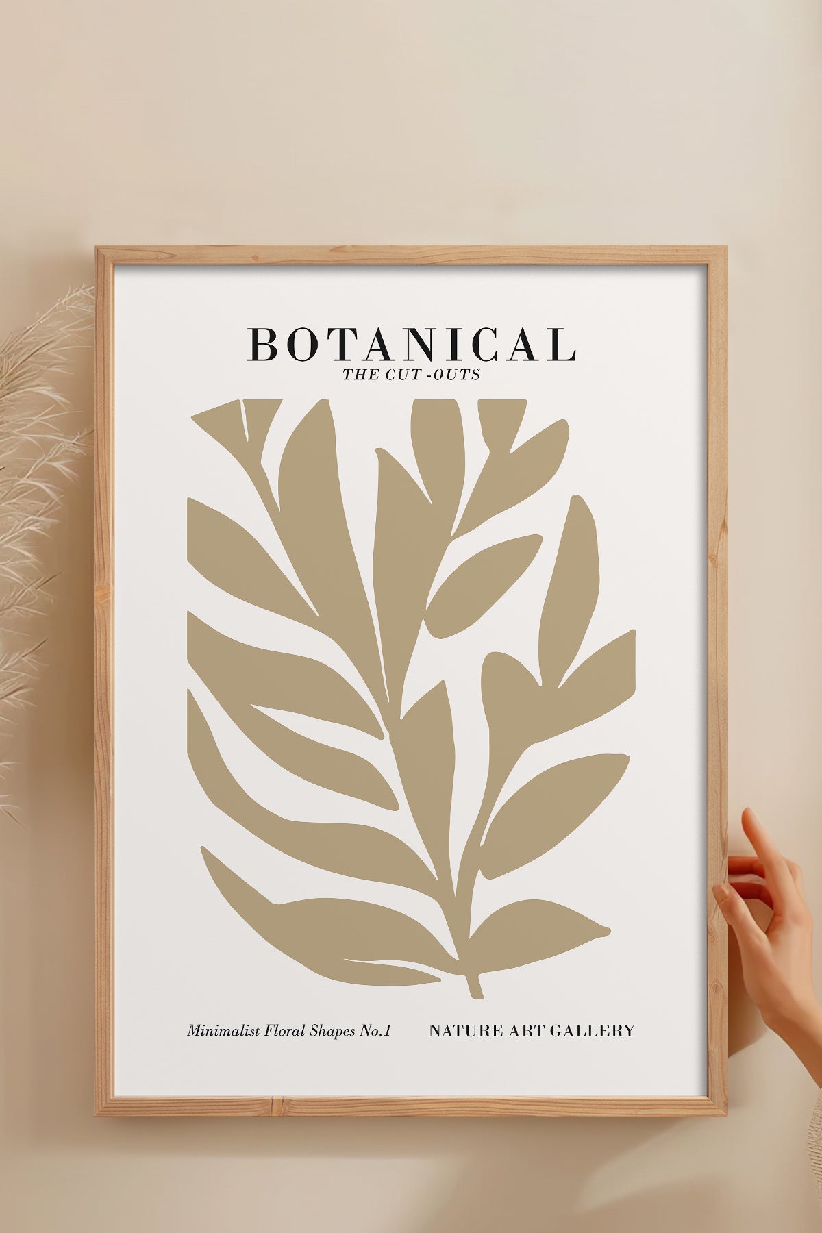 HOMEPACK Ahşap Çerçeveli Tablo Çerçeveli Poster Sanatsal Modern Duvar Dekoru FLOWER-259