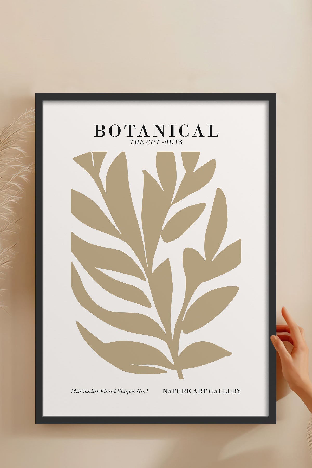 HOMEPACK Ahşap Çerçeveli Tablo Çerçeveli Poster Sanatsal Modern Duvar Dekoru FLOWER-259