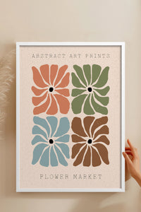 HOMEPACK Ahşap Çerçeveli Tablo Çerçeveli Poster Sanatsal Modern Duvar Dekoru FLOWER-26