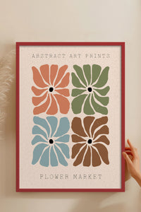 HOMEPACK Ahşap Çerçeveli Tablo Çerçeveli Poster Sanatsal Modern Duvar Dekoru FLOWER-26