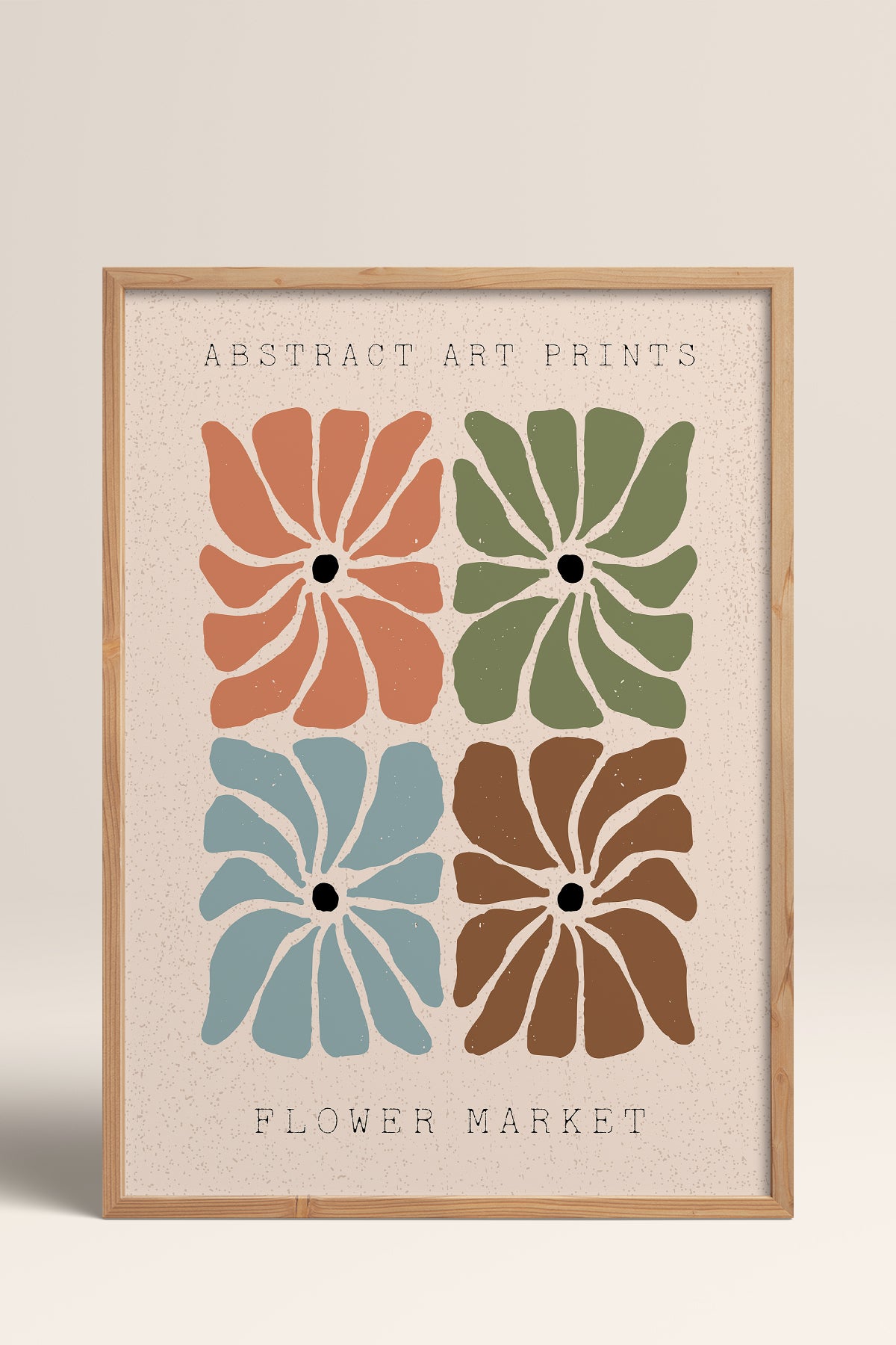 HOMEPACK Ahşap Çerçeveli Tablo Çerçeveli Poster Sanatsal Modern Duvar Dekoru FLOWER-26