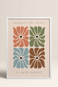 HOMEPACK Ahşap Çerçeveli Tablo Çerçeveli Poster Sanatsal Modern Duvar Dekoru FLOWER-26