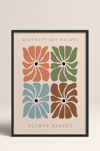HOMEPACK Ahşap Çerçeveli Tablo Çerçeveli Poster Sanatsal Modern Duvar Dekoru FLOWER-26