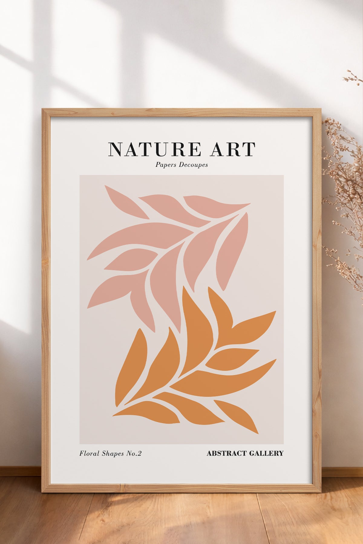 HOMEPACK Ahşap Çerçeveli Tablo Çerçeveli Poster Sanatsal Modern Duvar Dekoru FLOWER-260
