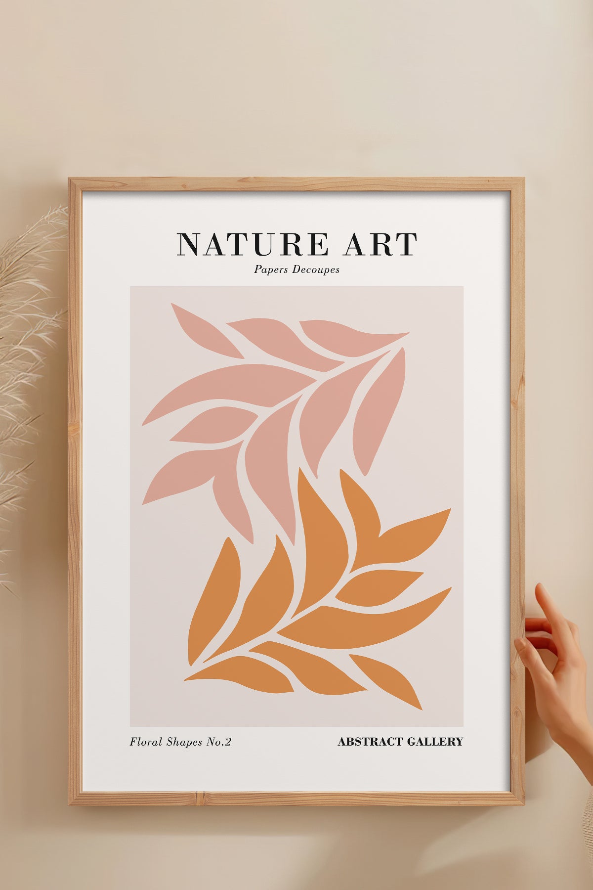 HOMEPACK Ahşap Çerçeveli Tablo Çerçeveli Poster Sanatsal Modern Duvar Dekoru FLOWER-260