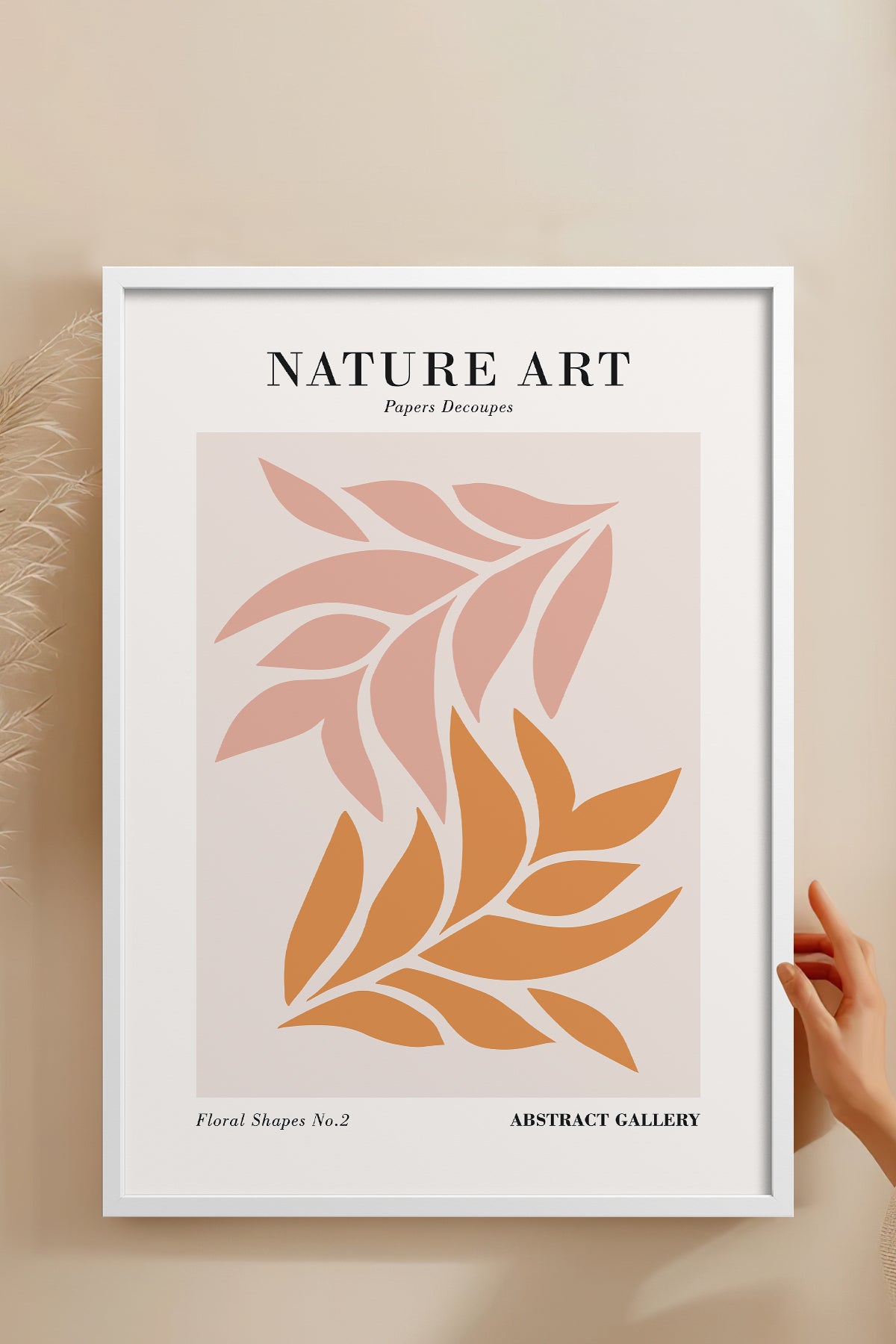 HOMEPACK Ahşap Çerçeveli Tablo Çerçeveli Poster Sanatsal Modern Duvar Dekoru FLOWER-260
