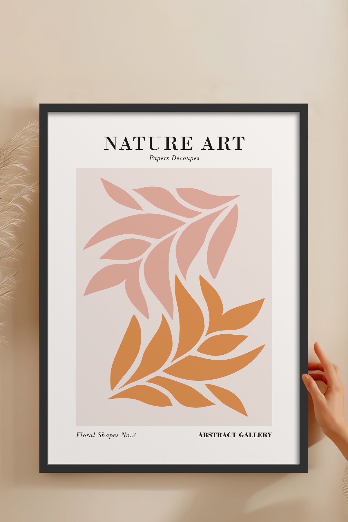 HOMEPACK Ahşap Çerçeveli Tablo Çerçeveli Poster Sanatsal Modern Duvar Dekoru FLOWER-260