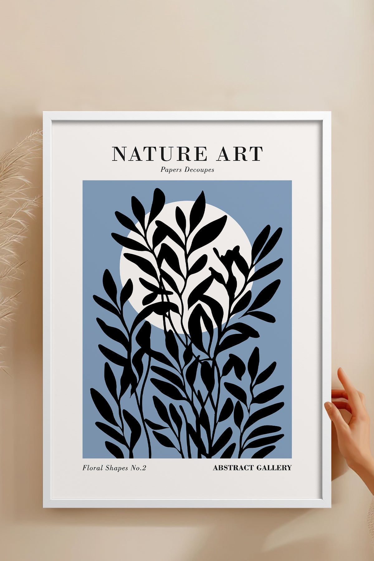 HOMEPACK Ahşap Çerçeveli Tablo Çerçeveli Poster Sanatsal Modern Duvar Dekoru FLOWER-261