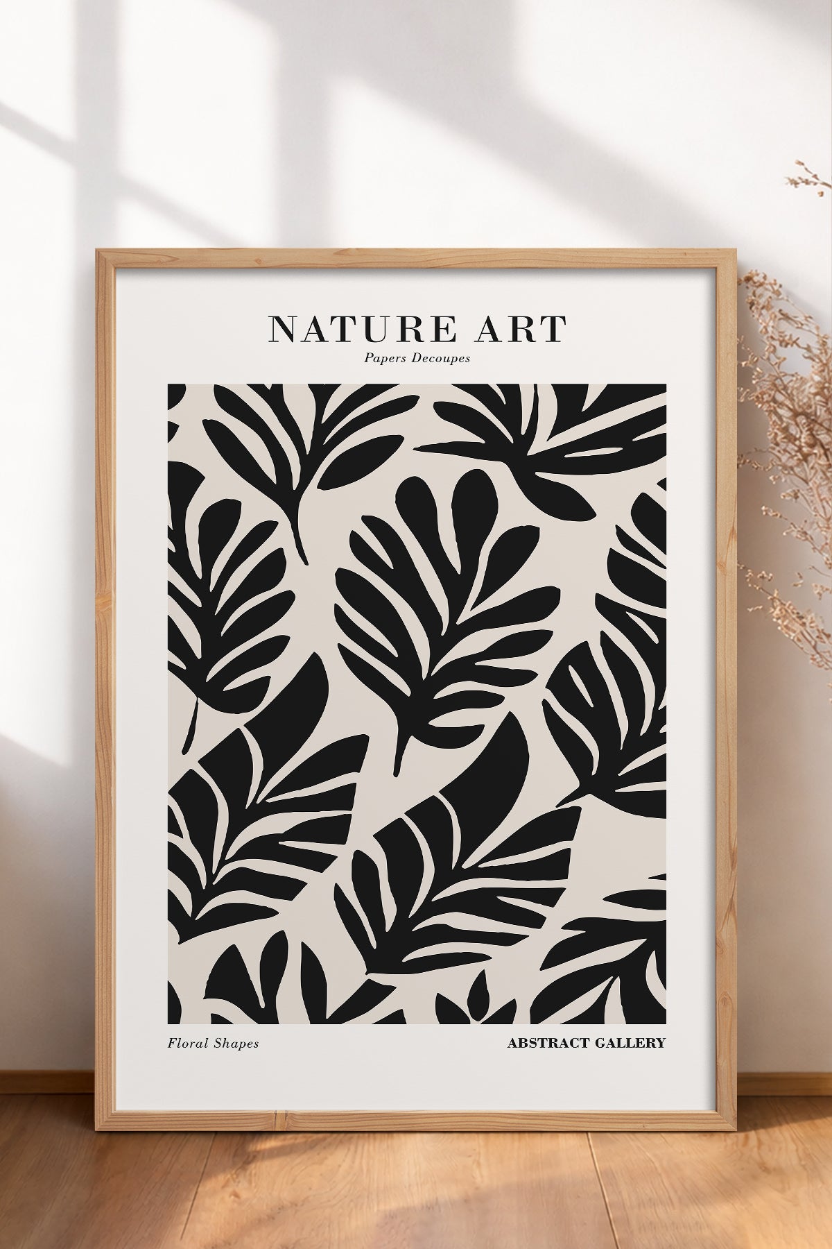 HOMEPACK Ahşap Çerçeveli Tablo Çerçeveli Poster Sanatsal Modern Duvar Dekoru FLOWER-262