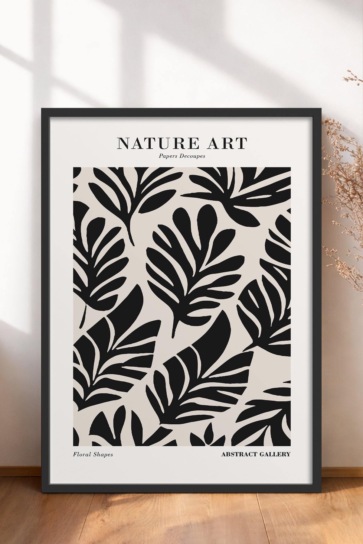 HOMEPACK Ahşap Çerçeveli Tablo Çerçeveli Poster Sanatsal Modern Duvar Dekoru FLOWER-262