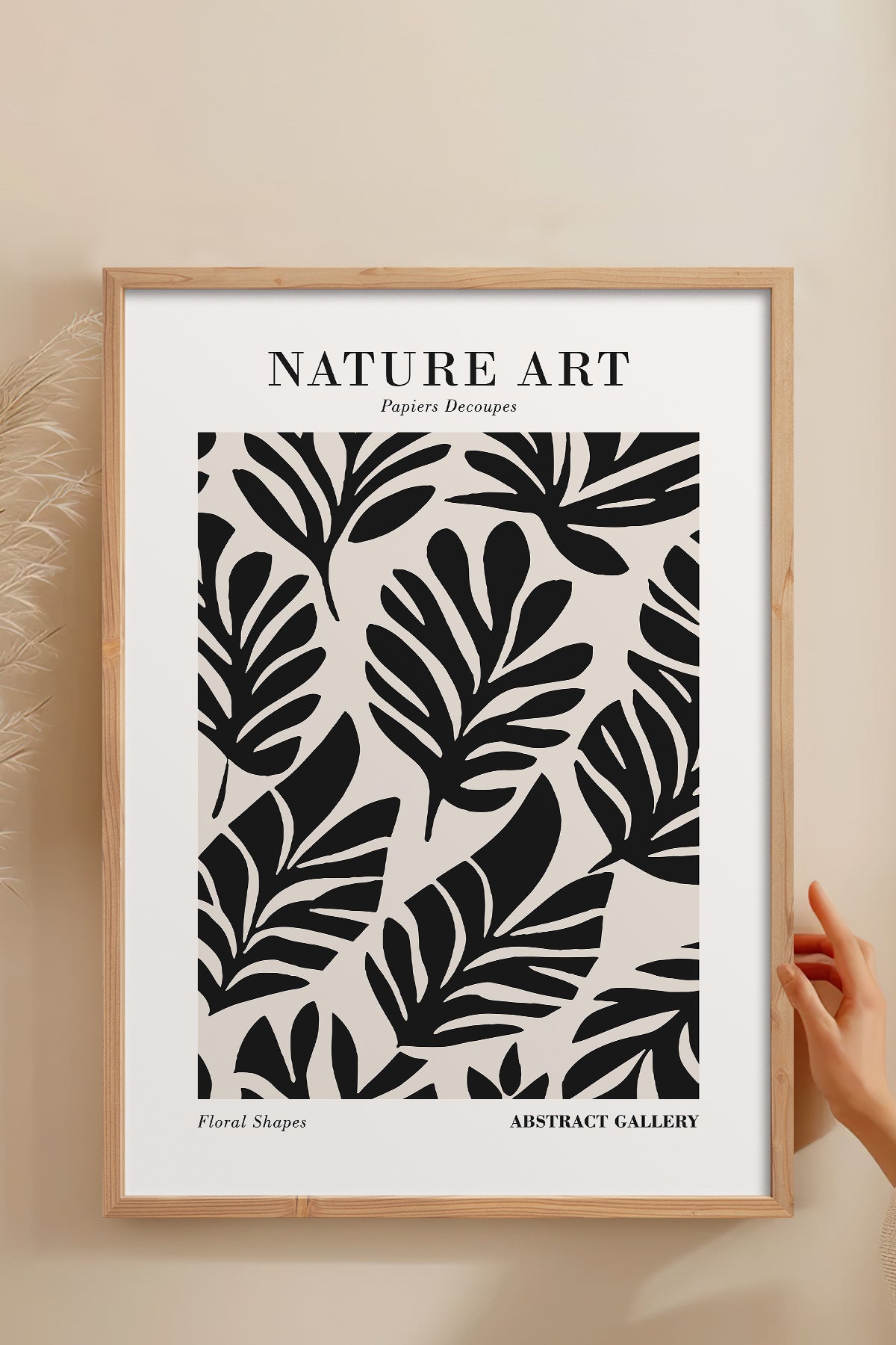 HOMEPACK Ahşap Çerçeveli Tablo Çerçeveli Poster Sanatsal Modern Duvar Dekoru FLOWER-262