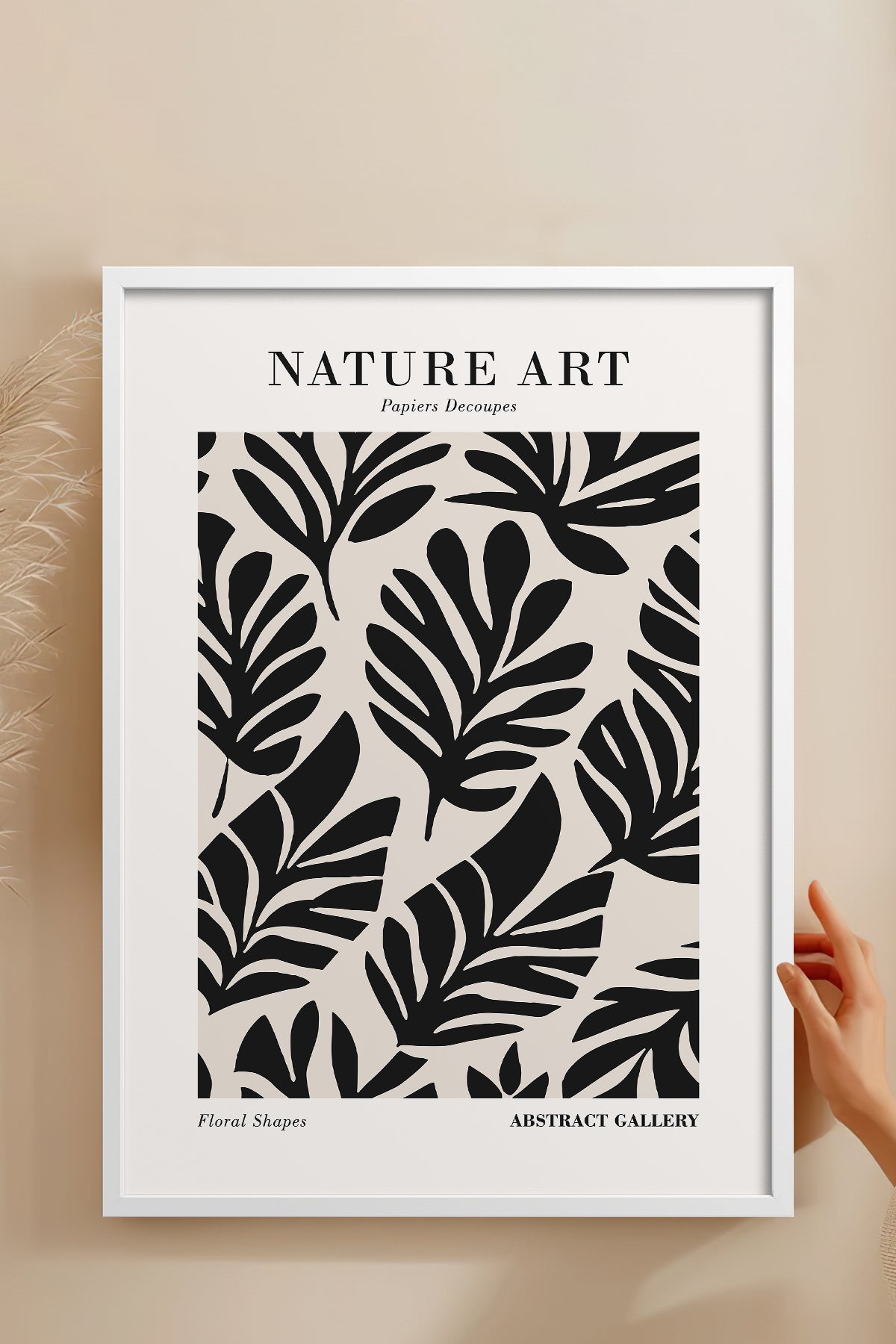 HOMEPACK Ahşap Çerçeveli Tablo Çerçeveli Poster Sanatsal Modern Duvar Dekoru FLOWER-262