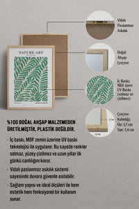 HOMEPACK Ahşap Çerçeveli Tablo Çerçeveli Poster Sanatsal Modern Duvar Dekoru FLOWER-264