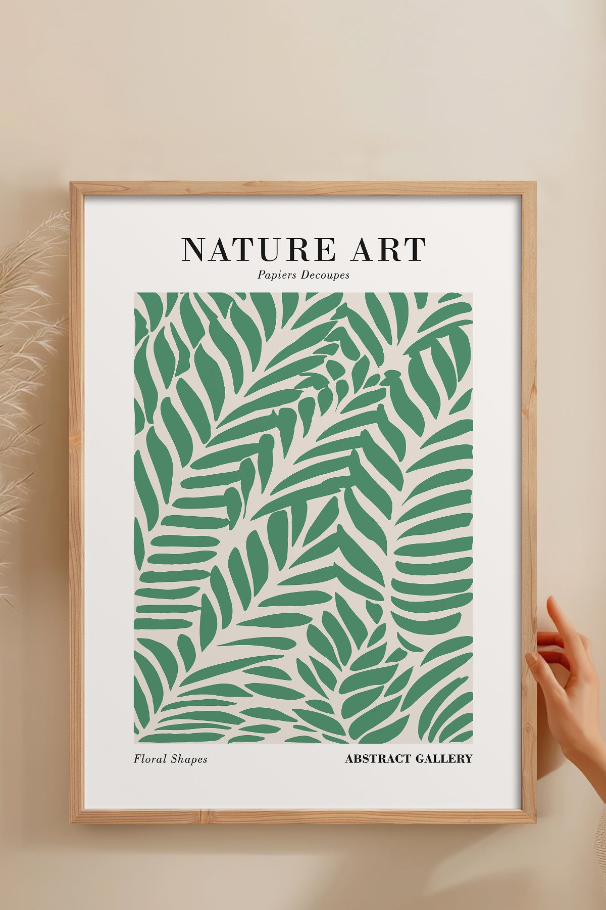 HOMEPACK Ahşap Çerçeveli Tablo Çerçeveli Poster Sanatsal Modern Duvar Dekoru FLOWER-264