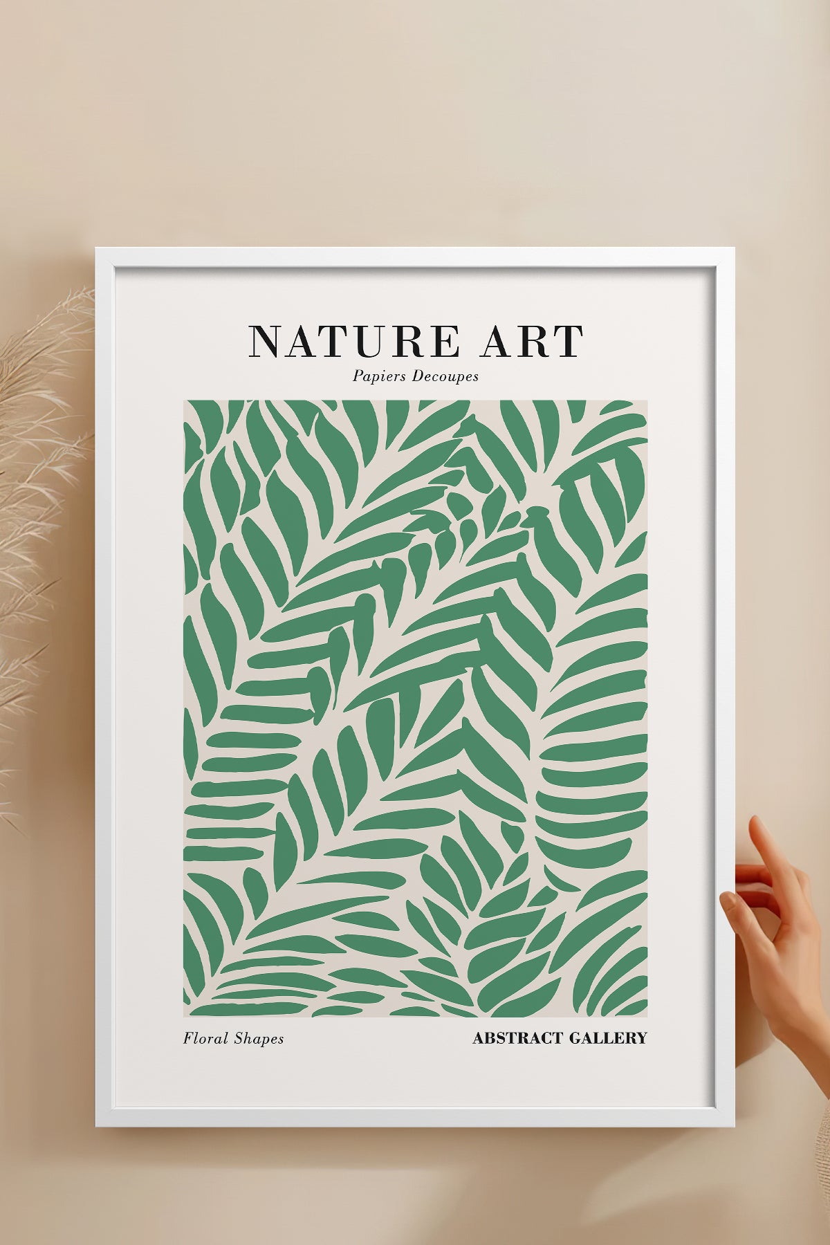 HOMEPACK Ahşap Çerçeveli Tablo Çerçeveli Poster Sanatsal Modern Duvar Dekoru FLOWER-264