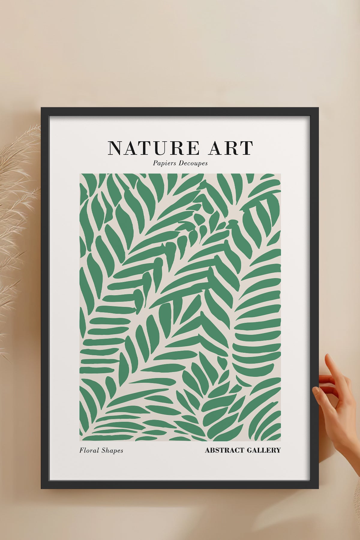 HOMEPACK Ahşap Çerçeveli Tablo Çerçeveli Poster Sanatsal Modern Duvar Dekoru FLOWER-264