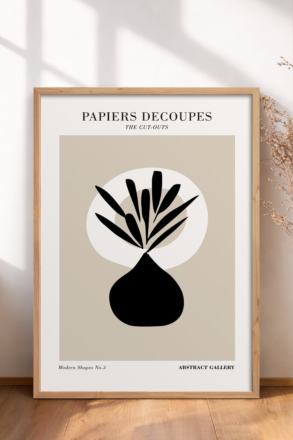 HOMEPACK Ahşap Çerçeveli Tablo Çerçeveli Poster Sanatsal Modern Duvar Dekoru FLOWER-265