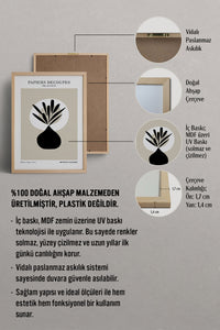 HOMEPACK Ahşap Çerçeveli Tablo Çerçeveli Poster Sanatsal Modern Duvar Dekoru FLOWER-265