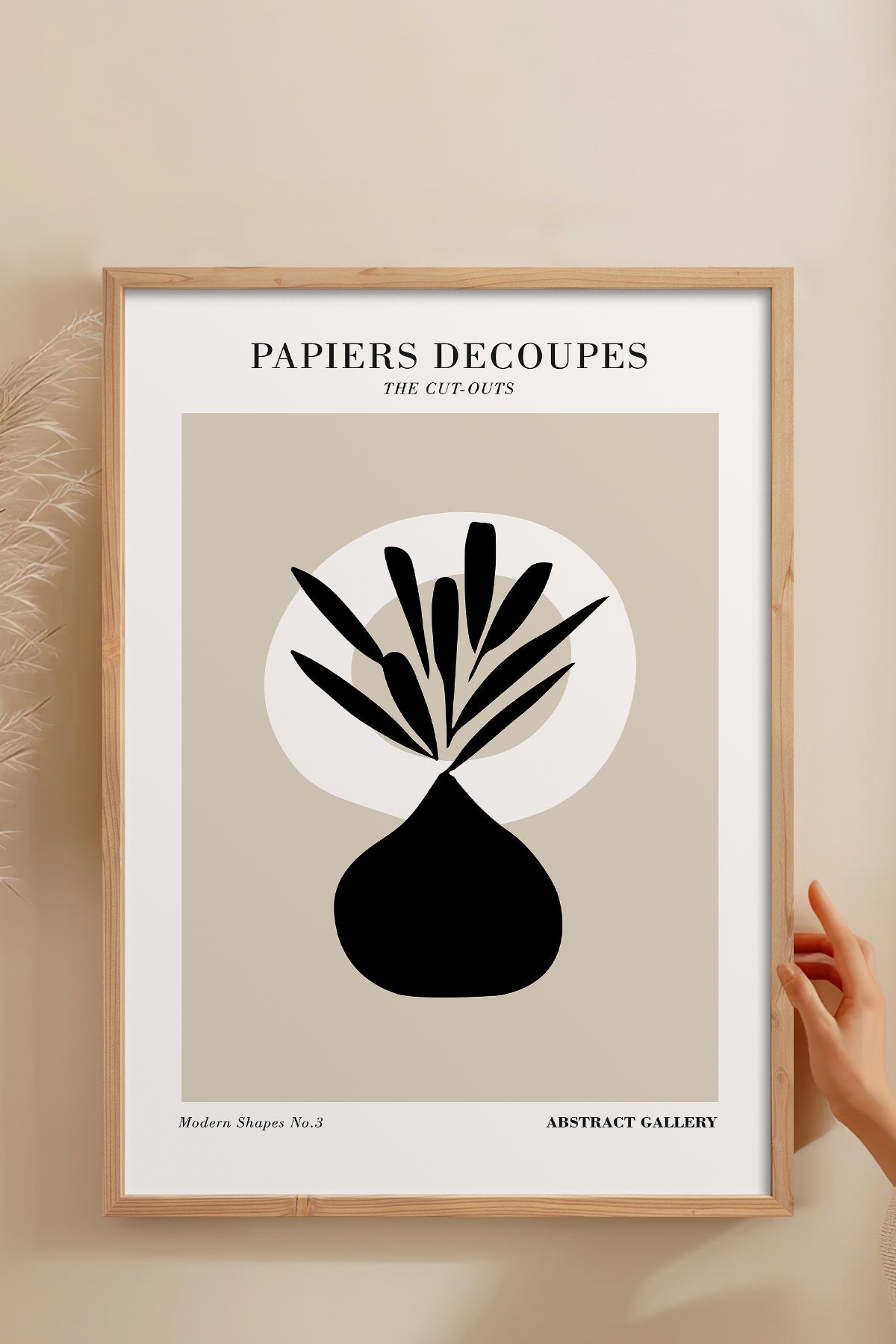 HOMEPACK Ahşap Çerçeveli Tablo Çerçeveli Poster Sanatsal Modern Duvar Dekoru FLOWER-265