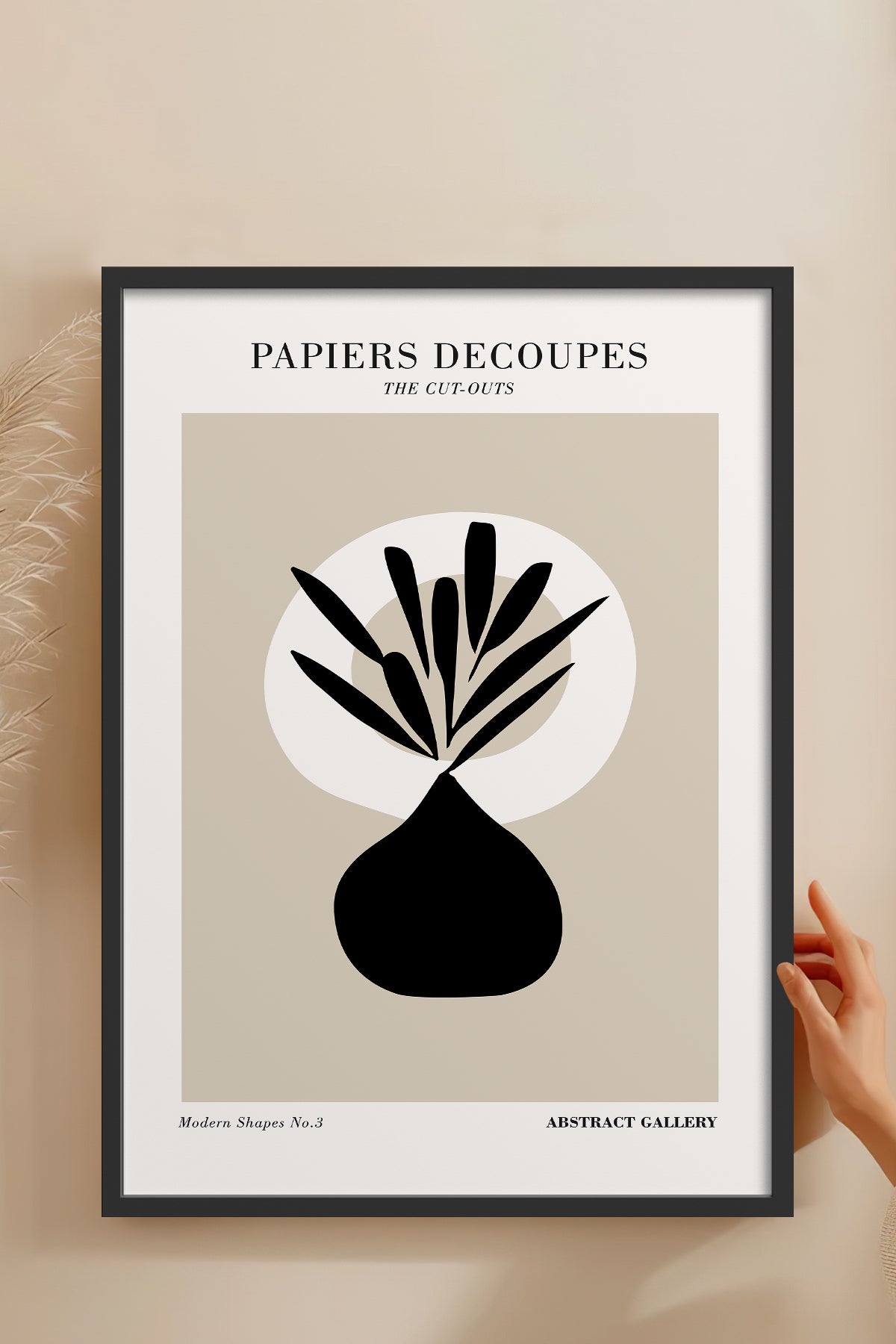 HOMEPACK Ahşap Çerçeveli Tablo Çerçeveli Poster Sanatsal Modern Duvar Dekoru FLOWER-265