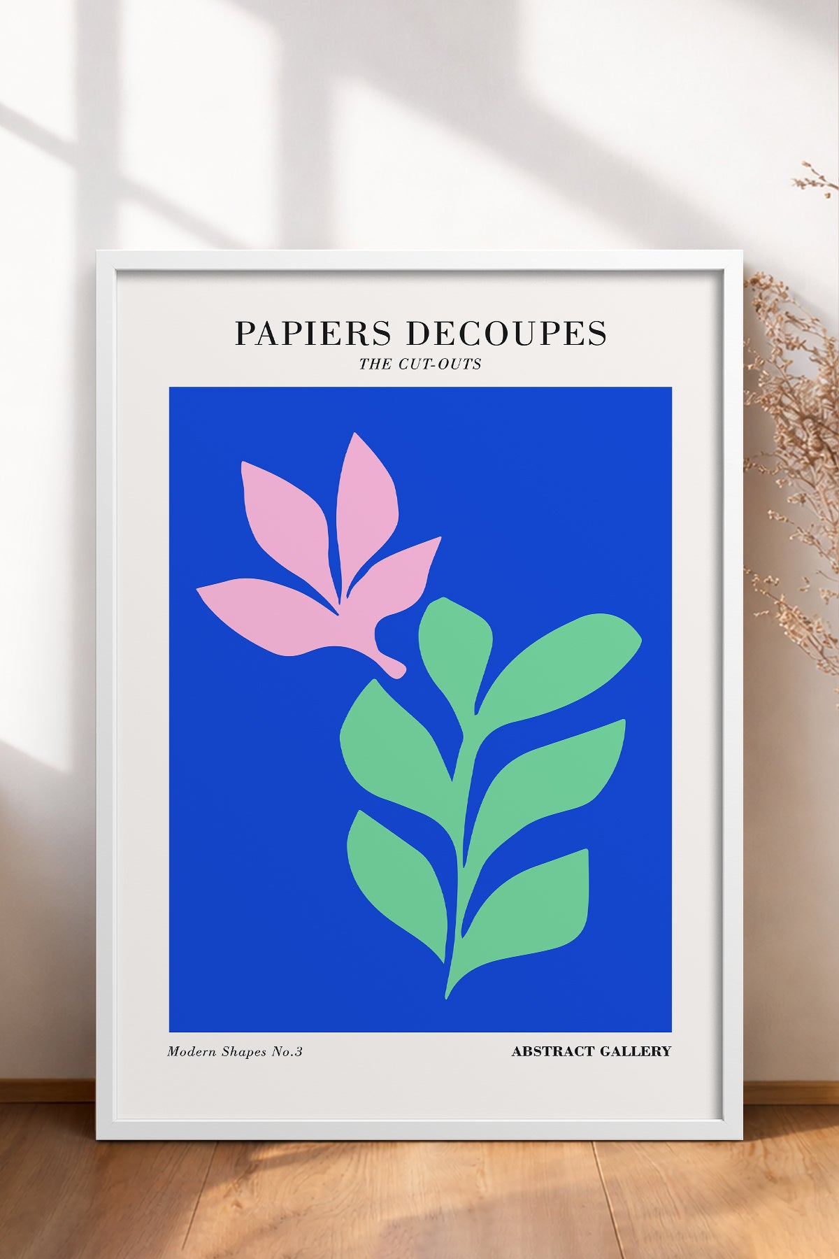 HOMEPACK Ahşap Çerçeveli Tablo Çerçeveli Poster Sanatsal Modern Duvar Dekoru FLOWER-266